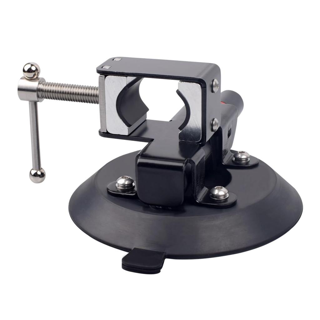 RCRBT Universeller Saugfuß Fahrzeug Fahnenmast Aluminium für und Schwarze Halterung, Legierung, UTV, ATV, Wohnmobil, Yacht, Motorrad,