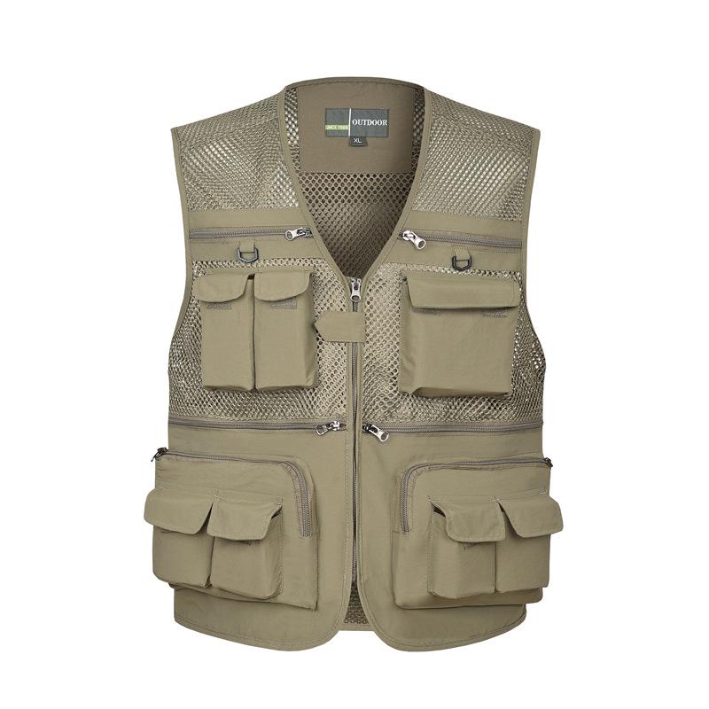 Men's Summer Mesh Multi-Pocket Fishing Vest – Outdoor Lightweight Sleeveless Jacket
