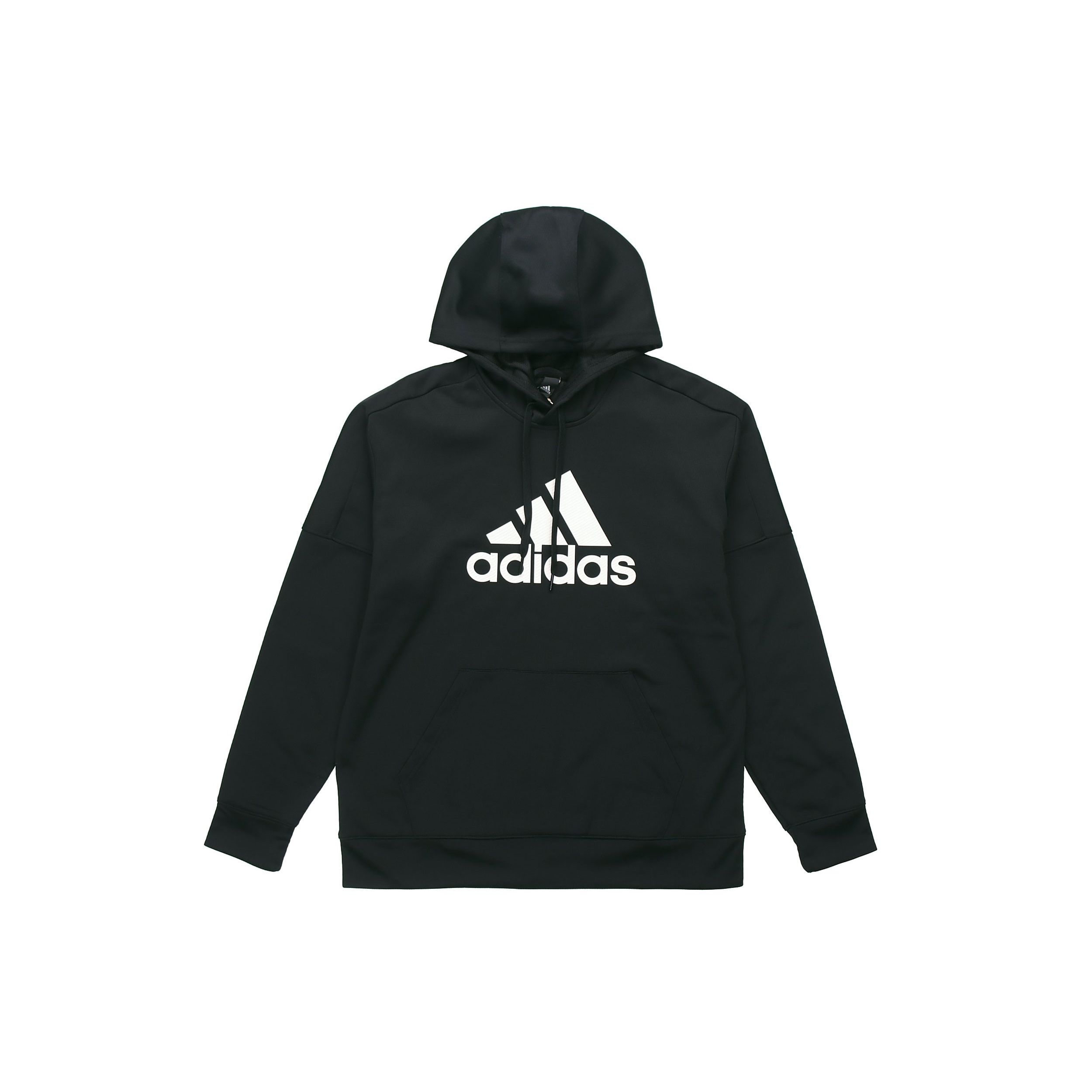 Adidas Logo Print Pullover Hoodie Casual Loose Fit Sports Long Sleeve Hooded Sweatshirt Men Black DH9018 L