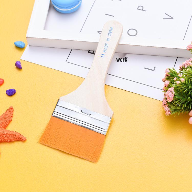 Nylon Oil Painting & Barbecue Brush Set: Pig Bristle Small Brush, Glue Brush, Dusting Brush, Paint Brush.