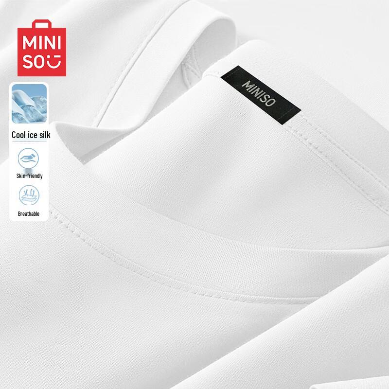 MINISO Men s Ice Silk Breathable Crew Neck T-Shirt M
