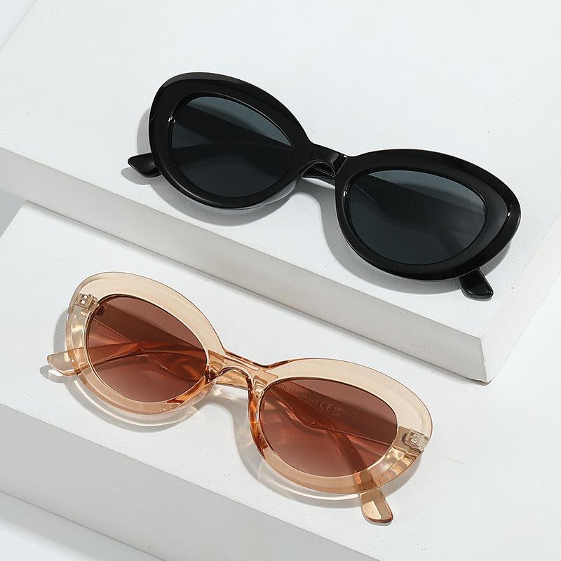 Winter Oval Sunglasses, Retro Simple Round Glasses, Personalized Versatile Y2K Sunglasses