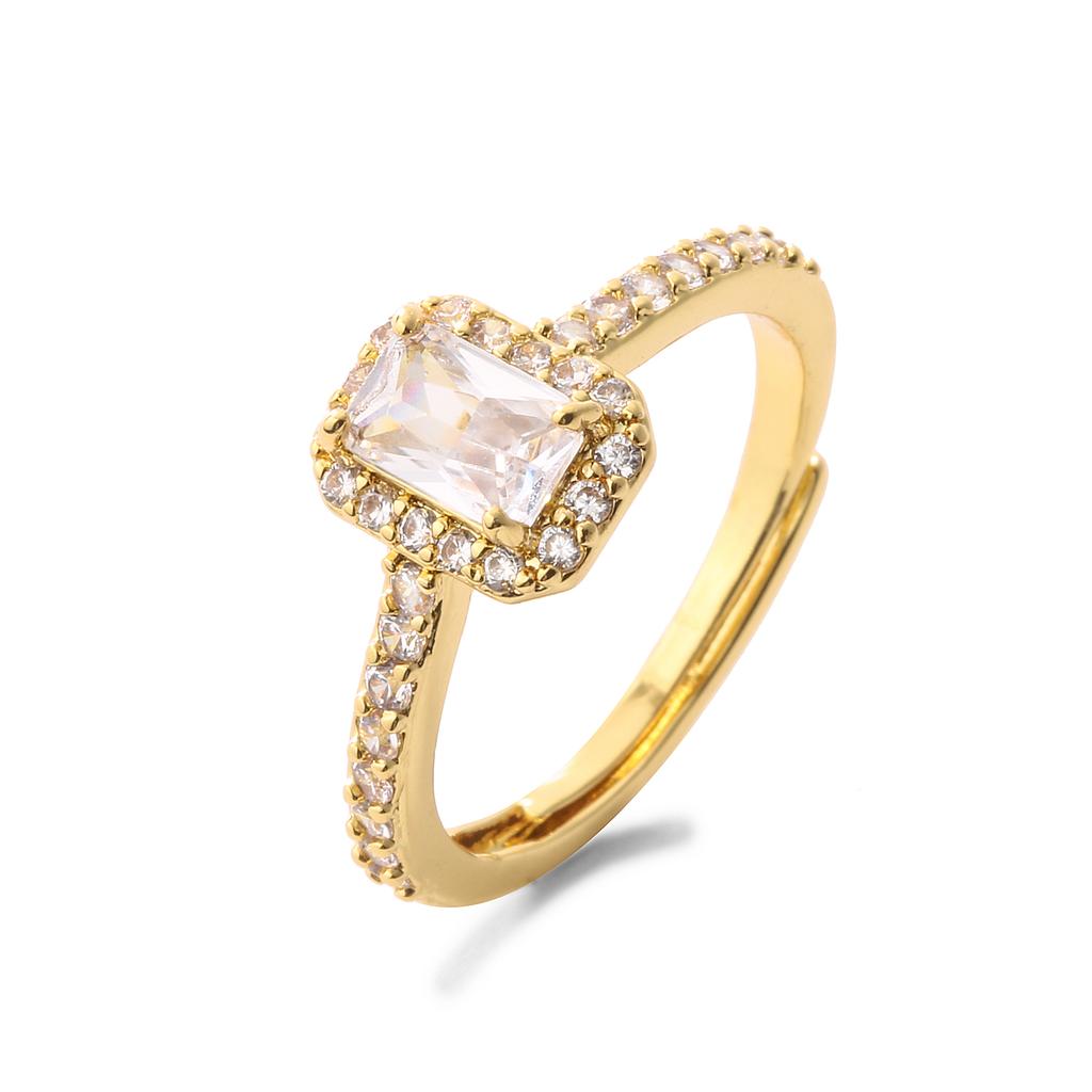 HECHENG,Ring For Women Zircon Star Love Heart Geometric Finger Fashion Zircon Gifts Charm Sweet Zircon