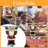 Delightful Santa Claus Waiter Resin Craft Sculpture Perfect For Holiday Decorations
