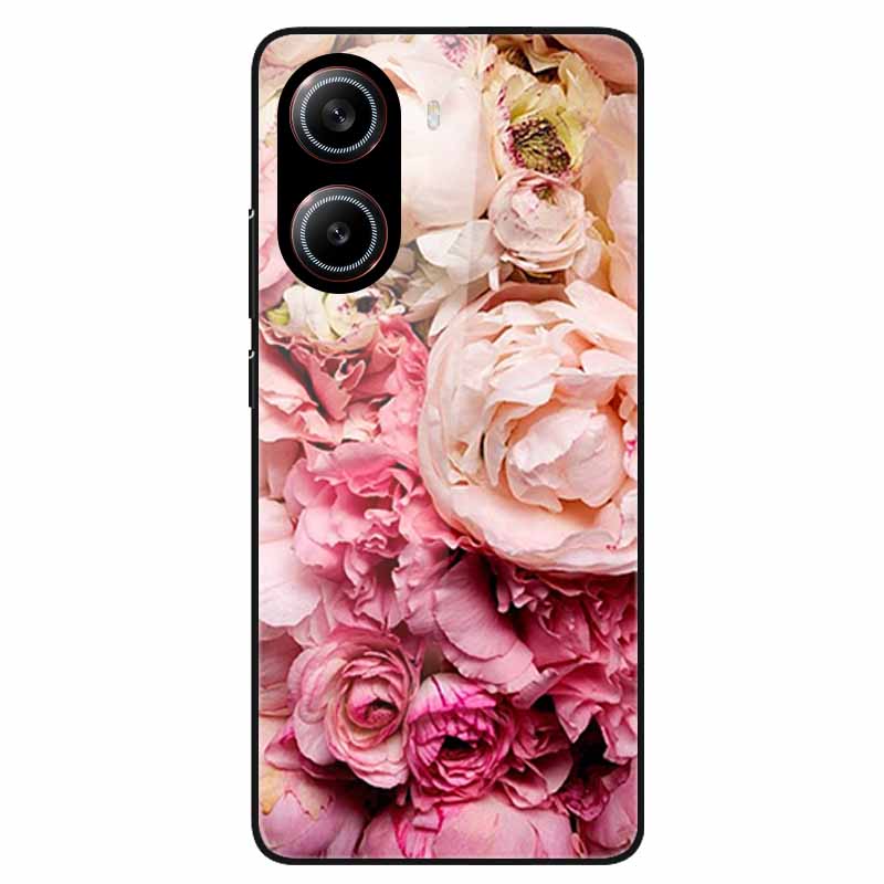For Poco X7 Pro 5G Case Flower Hard Back Cover Tempered Glass Cases for Xiaomi Poco X 7 Pro X7Pro Hard Shells PocoX7Pro 2025 New