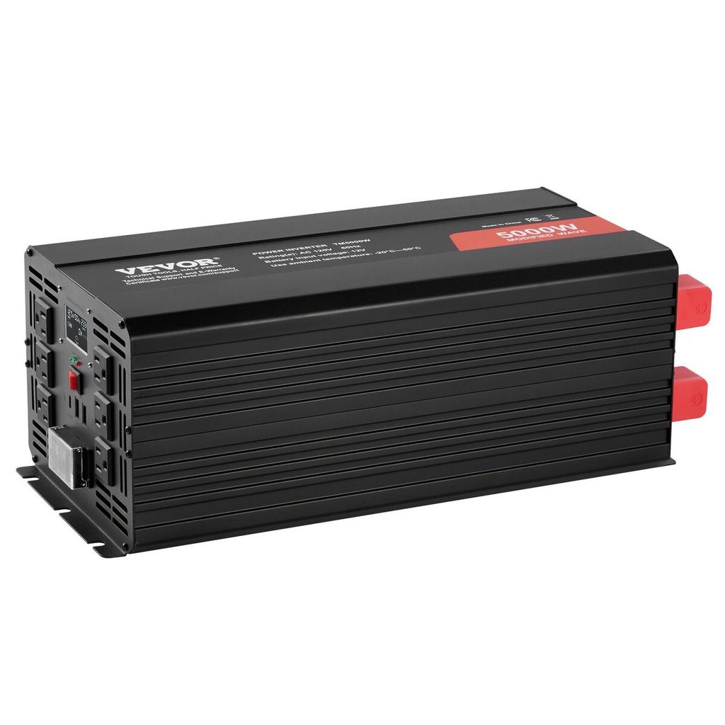 Modified Sine Wave Power Inverter 5000W DC12V To AC120V LCD Remote Control