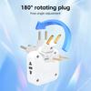 180 Degree Rotatable Socket 3-in-1 EU Plug Converter Travel EU Extension Plug Multi-Plug Slim Wireless Outlet Adapter Sockets