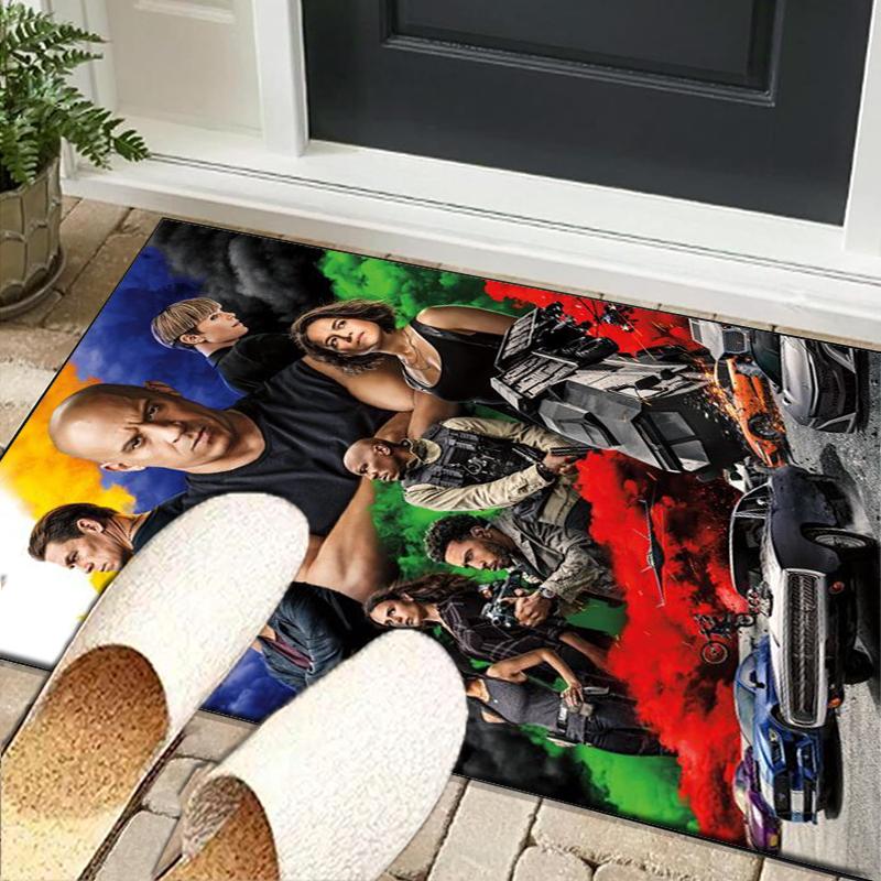 Fast And car Family Office Rug Chair Mat, Game Carpet, Suitable for Front Door, Bedroom, Living Room, Desk, Holiday Gift
