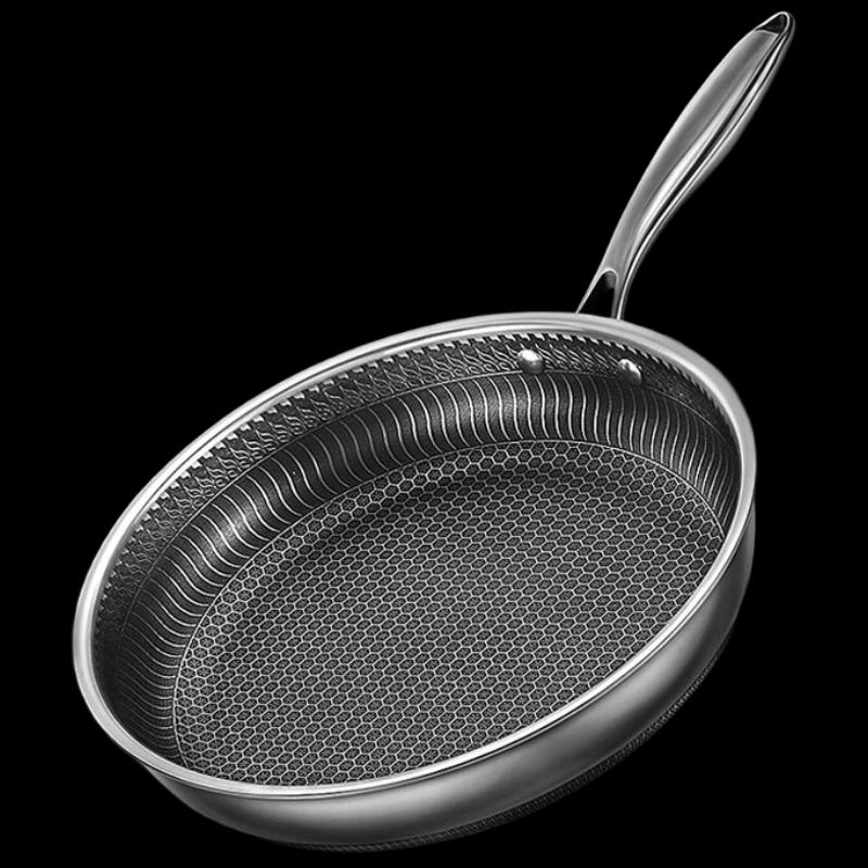 

Shangheng 26cm 304 Stainless Steel Honeycomb Non-Stick Frying Pan