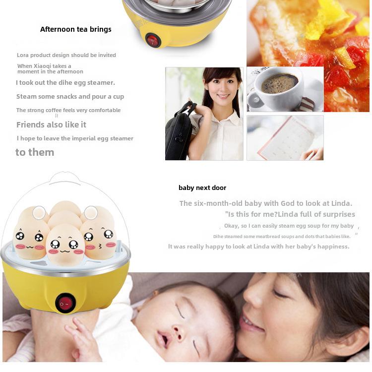 Cartoon Mini Egg Cooker – Household Egg Steamer Gift