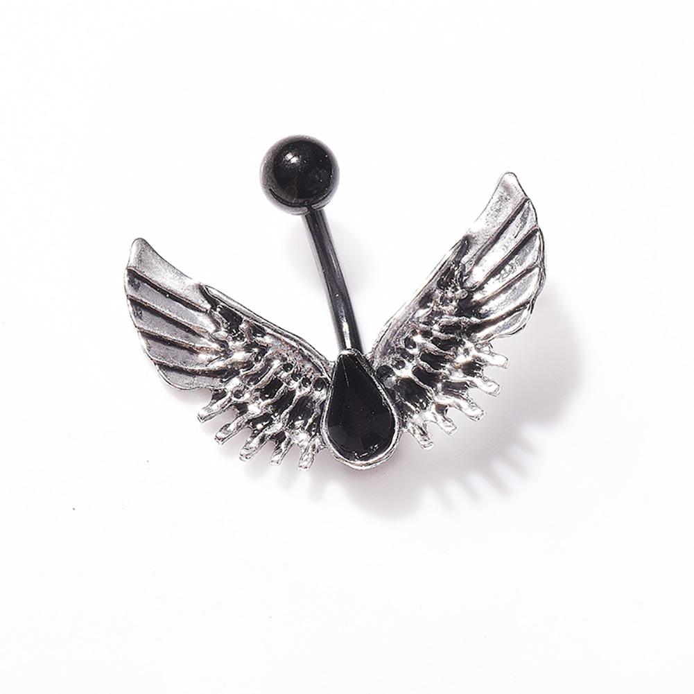 Fashion Belly Button Ring Navel Piercing Jewelry Wing Shape Stainless Alloy Jewelry Body Piercing For Women