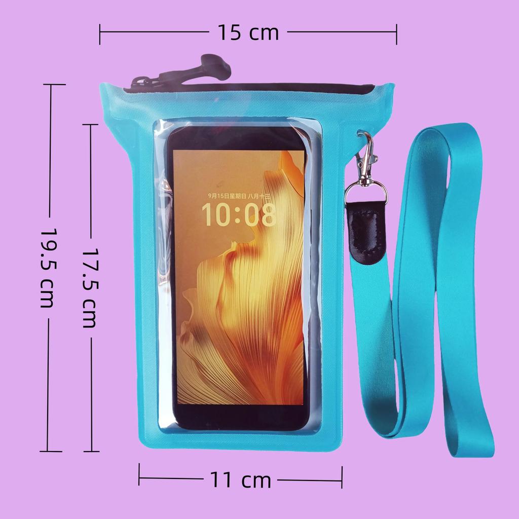 Waterproof smartphone case with airtight zipper made of thick TPU compatible with iPhone Pro closure, material, 17/16/15/14 Max.