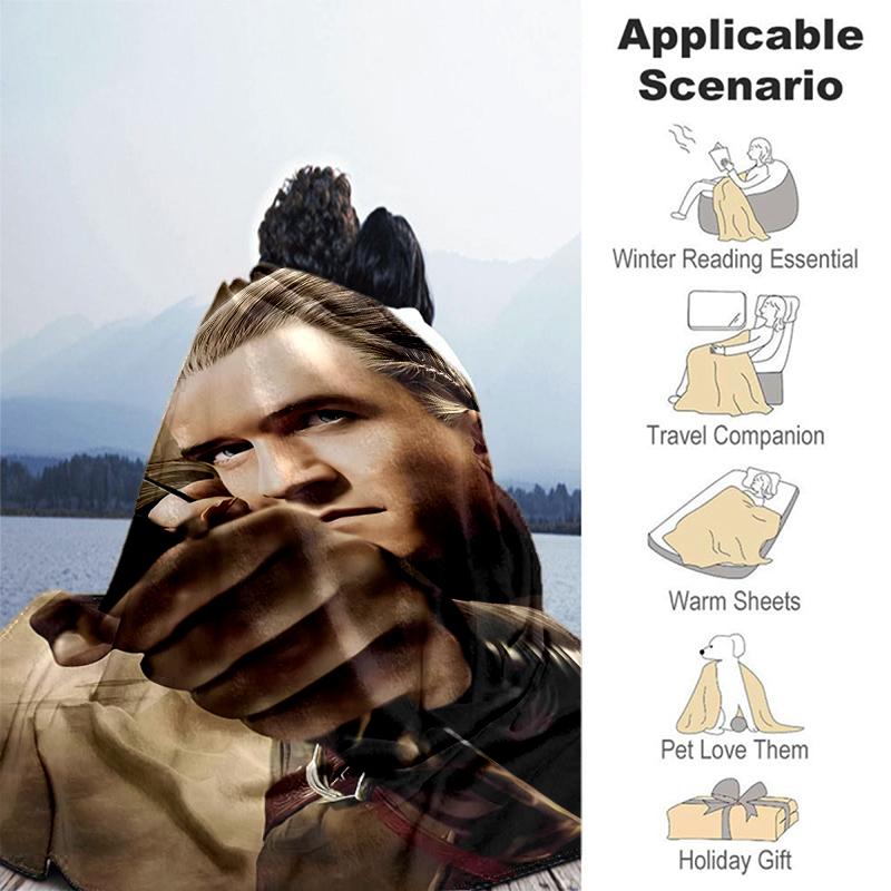 1pc Blanket The Lord of the Rings1 Print Design, Lightweight Blanket for Sofa, Bed- Soft &Warm, Gift for All Seasons like Christmas, Halloween