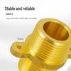 All-Copper Threaded Water Pipe Fittings: 6-Point External, 4-Point Internal with Fixing Base, 90-Degree Elbow, Wall Surface Mount.