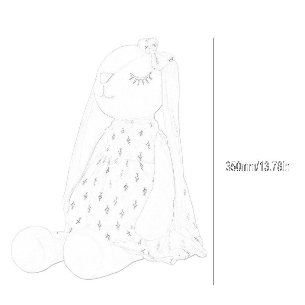 35CM/14inch Cute Bunny  by Soothing Rabbit Doll Sleeping Doll, Stuffed Animals Kids Plushie Doll Toy