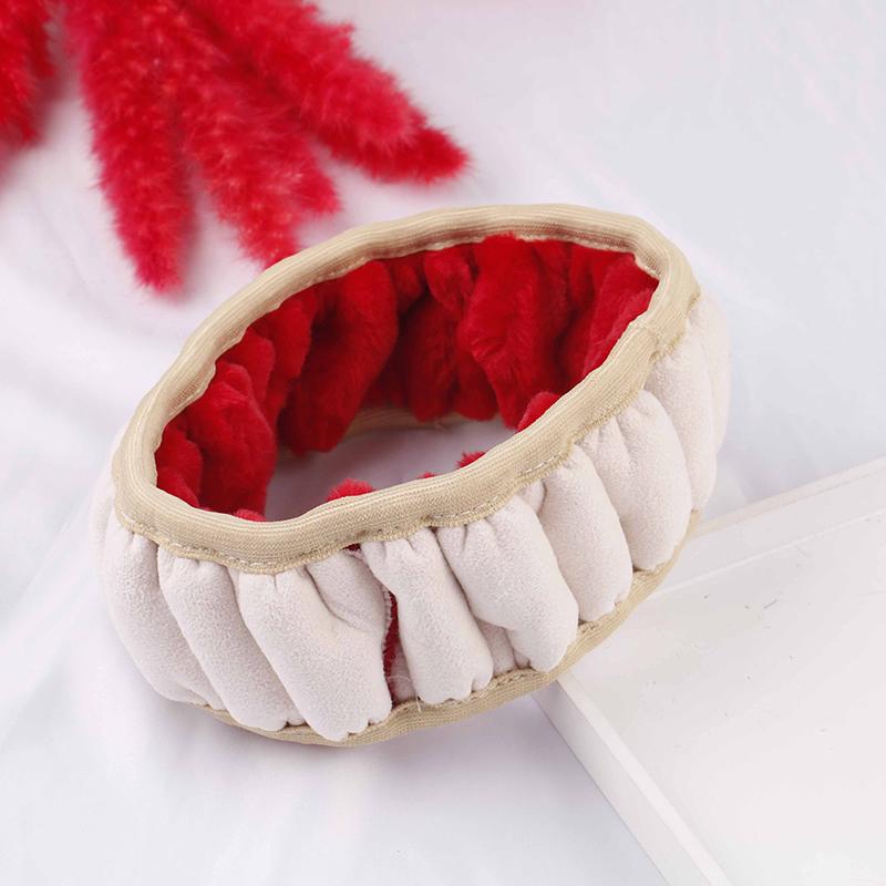 

3Pcs/Set Winter Red Soft Warm Plush Car Steering Wheel Cover Handbrake Covers