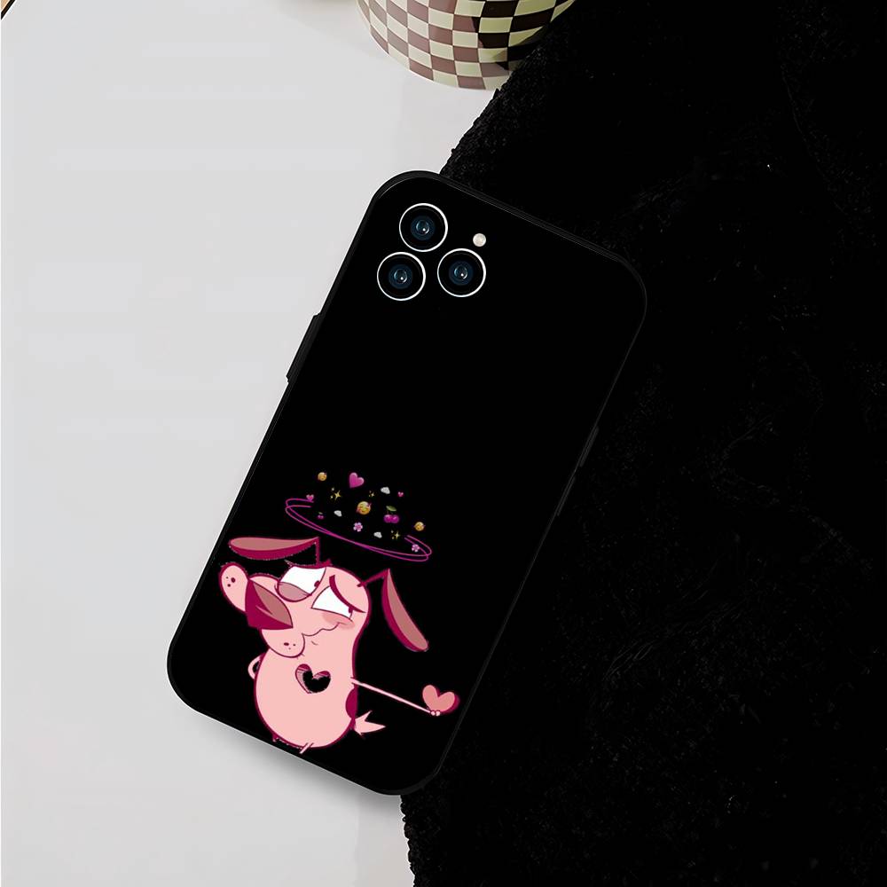 C- Court The C- Cowly Dog Phone Case For IPhone 17 Air 16 15 14 13 Pro Max 11 12 Black Silicone Cover