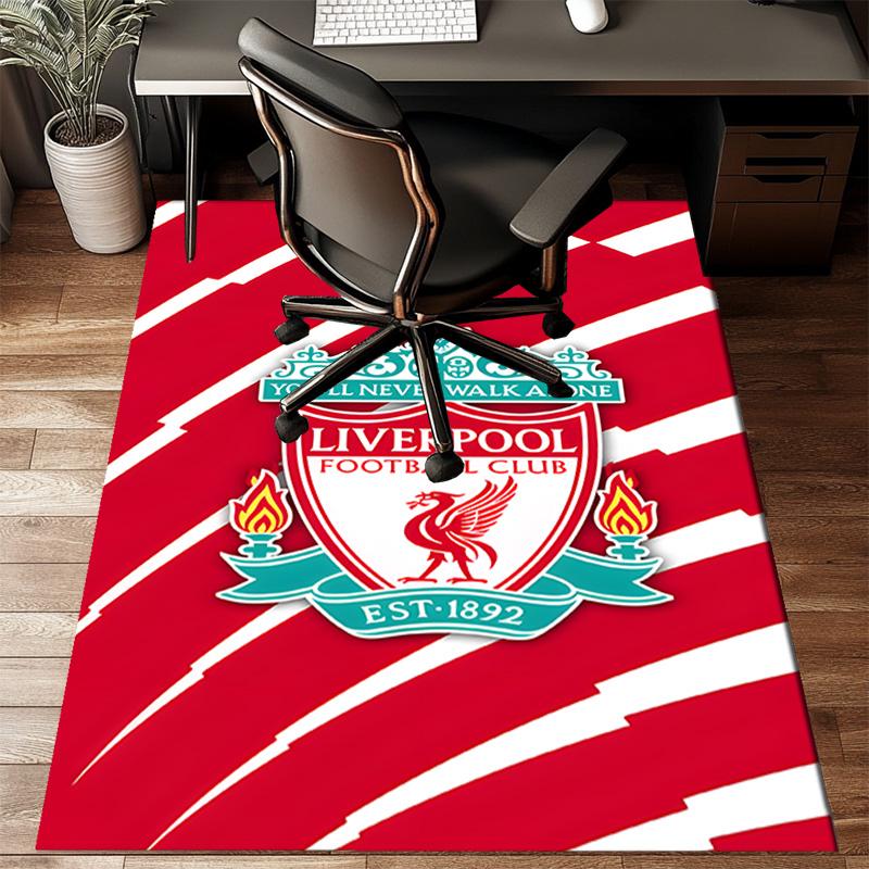 Liverpool Fc Crest Rug Game Carpet, Floor Mat for Bedroom Living Room Entryway Rug, Home Decor Idea Gift for Christmas Birthday