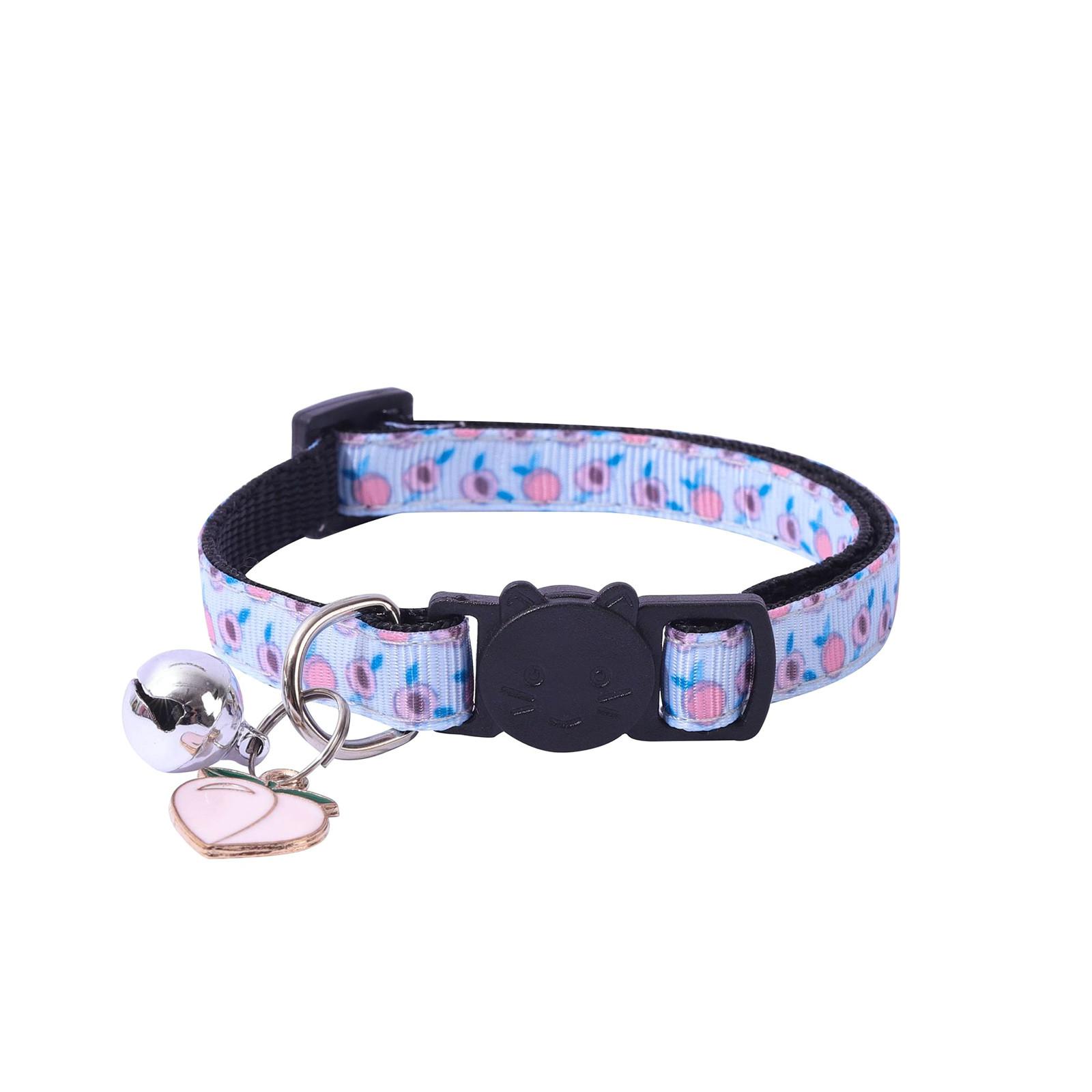 

(Куниде) Ошейник для кошек с фруктовой лентой для домашних животных и фруктовыми аксессуарами, ошейник для домашних животных-колокол