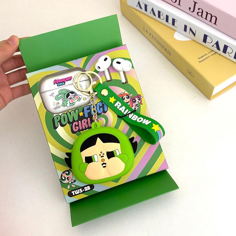 Cute Cartoon Wireless Earphone In-Ear Earbuds With Protective Case And Hanging Rope Strap For Phone Bluetooth Headphone Headsets