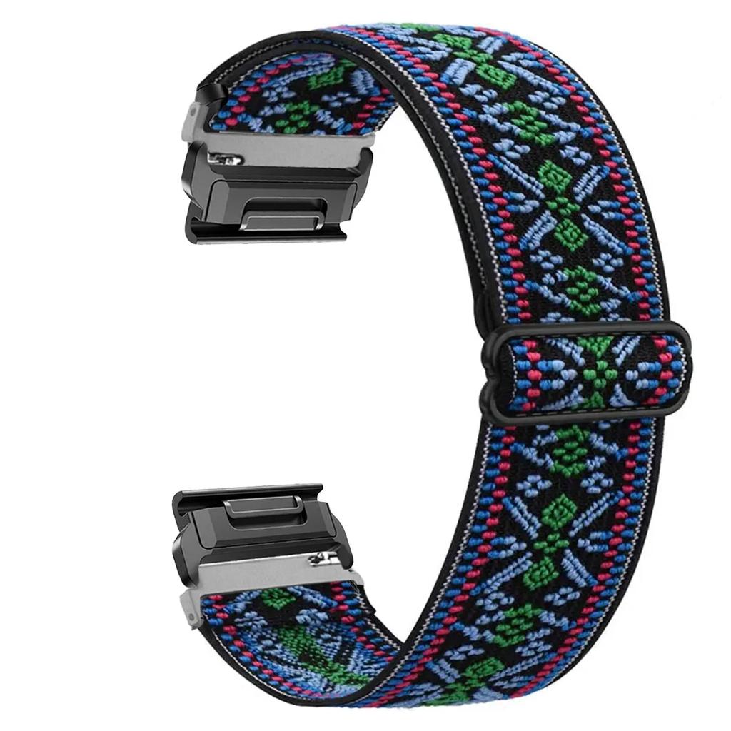 Elastyczny pleciony nylonowy pasek pętla do Garmin 22 26mm Fenix 7 7X 6X 6 Pro 5 5s 5X Plus 3HR 945 Epix Gen 2 Enduro Quickfit