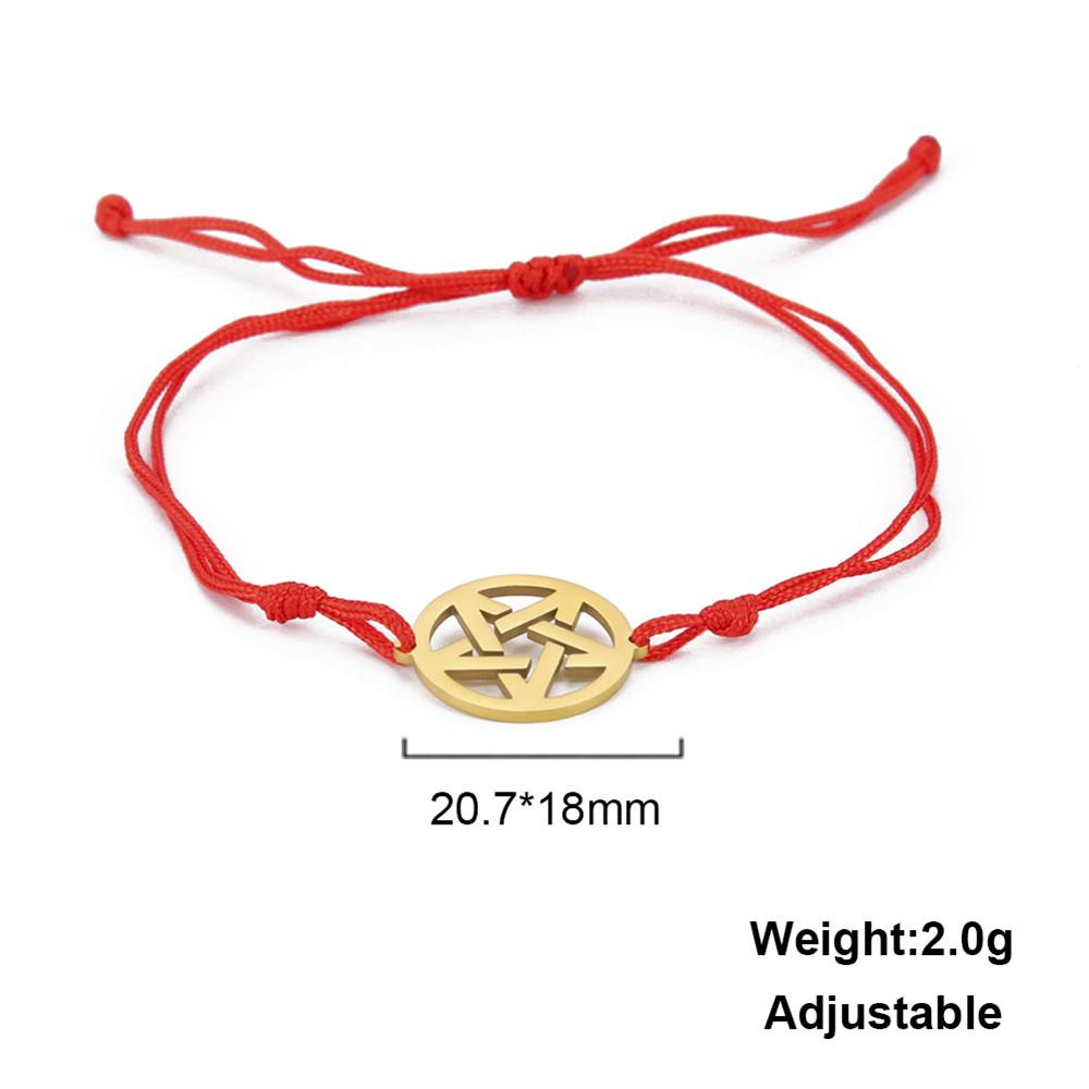Pentacle Couple Bracelet on Hand for Women Men Stainless Steel Star Pentagram Jewelry Gold Box Chain Bracelets Gift