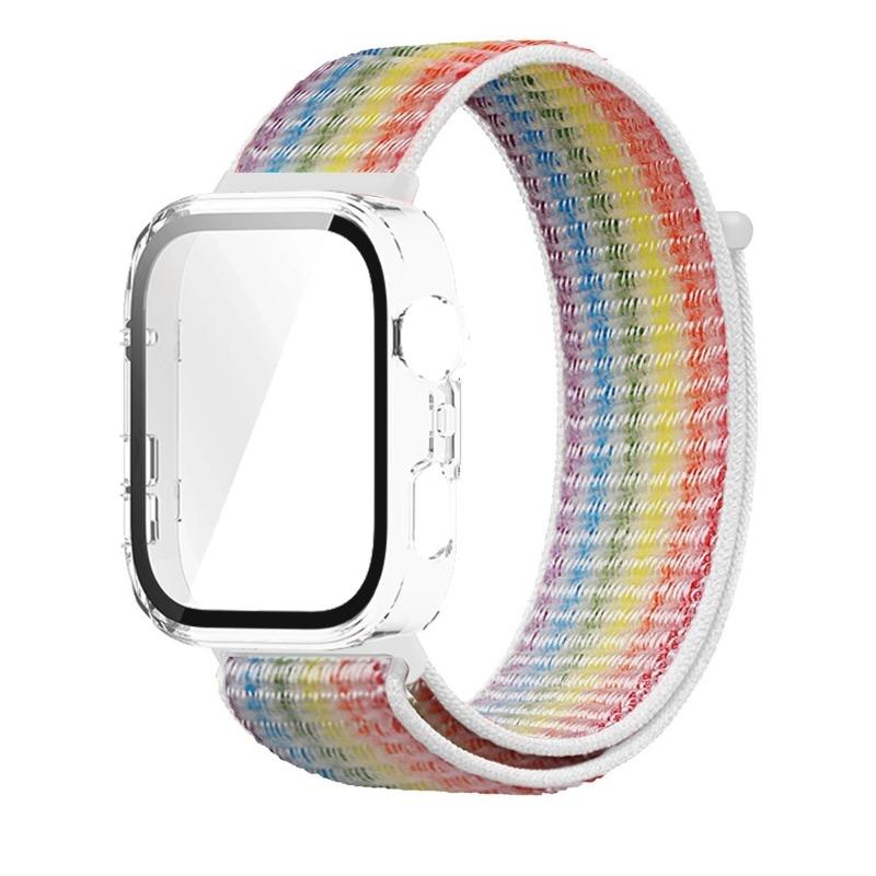 Pasek Nylonowy+Etui PC do Huawei Watch Fit 3/4/4 Pro Chroniące przed Upadkiem+Wygodna Oddychająca Opaska na Nadgarstek Correa
