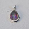 Mystic Topaz Pendant, 925 Sterling Silver Pendant, Teardrop Topaz Necklace, Anniversary Pendant, Handmade Pendant