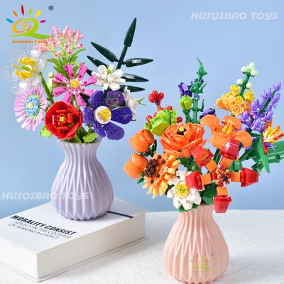 Kit de Blocs de Construction Bouquet de Fleurs Non Toxique Bricolage Fleur Éternelle Briques Romantiques Bricolage Jouets pour Enfants Pour Enfants Amis Cadeau Adulte