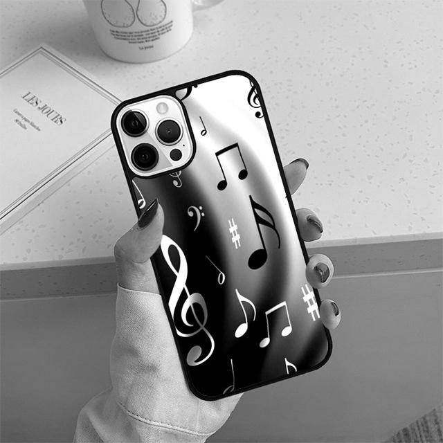Music Notes Phone Case For iPhone 17 Air 14 15 16 13 12 Cover For Apple iPhone 17 Air 14 15 16 Pro Max 6S Plus Coque