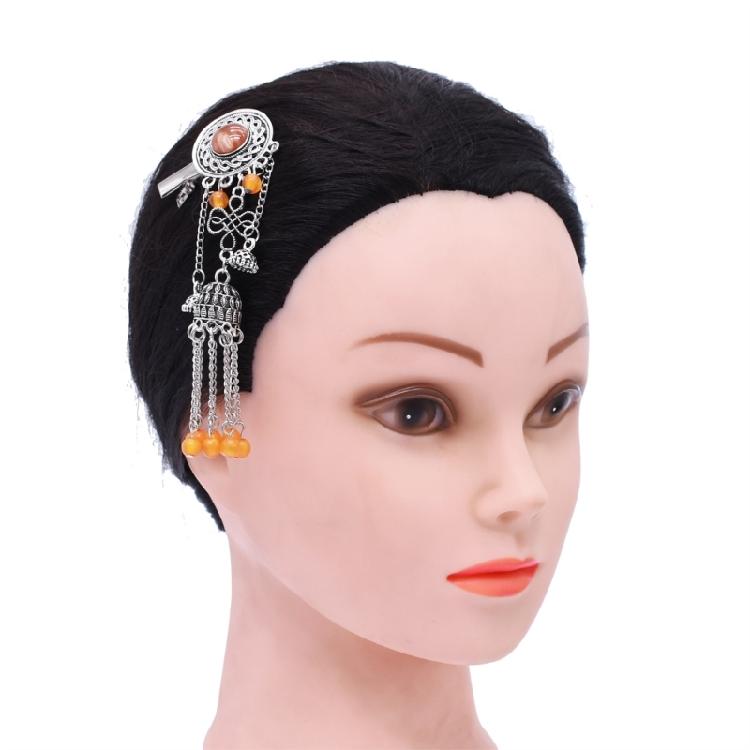 Exotic Hair Clip Side Clip with Tassels For Women Kazak Styles Hair Styling Accessory for Formal Event Costume Accessory