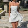 Cross-Border European and American Foreign Trade Women clothes 2025 Spring Summer Amazon Party Evening dress Socialite Style Tube Top Dress