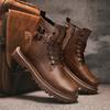 High Quality Men Boots Fashion British Style Outdoor Comfortable Lace Up Non-Slip Business Boots Ankle Safety Shoes Men