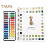 Watercolor Workbook 24 Colors Watercolor Painting Set with Brushes Spiral-Bound Water Coloring Book Art Craft Gifts for Beginners