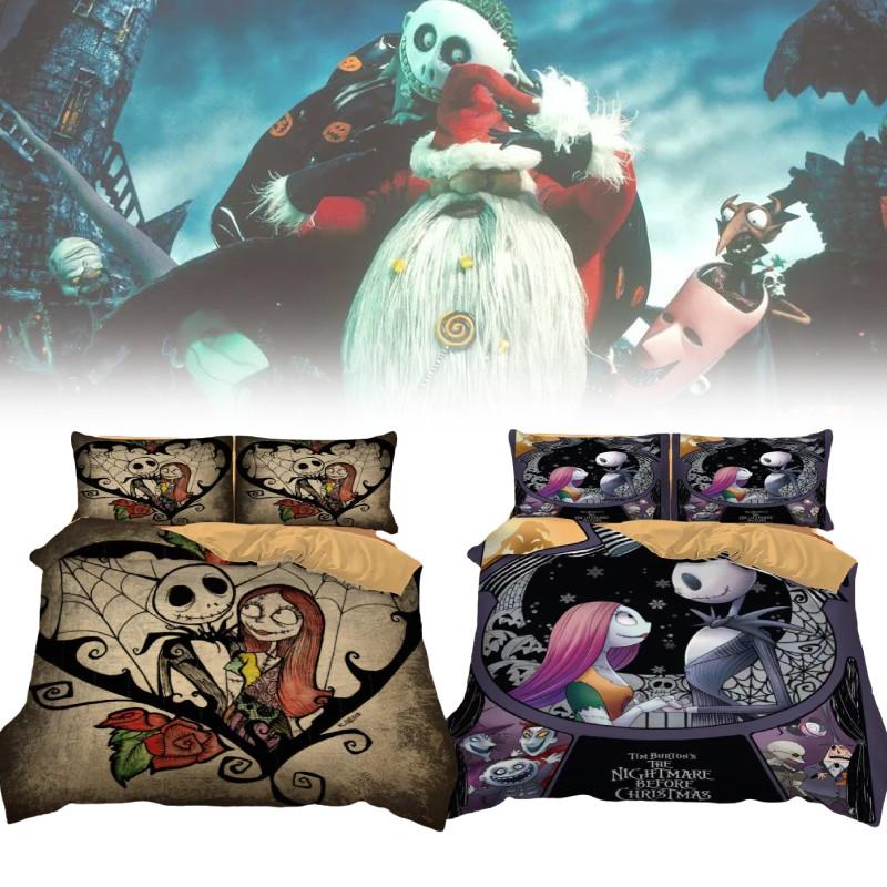 Nightmare The Before Christmas Duvet Quilt Cover Bedding Single Double King Size