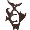 M-Modern-Fish With Two Hooks Ocean Series Cast Iron Wall Hook Wall Mount Towel Hanger Hook For Hat, Key, Coats