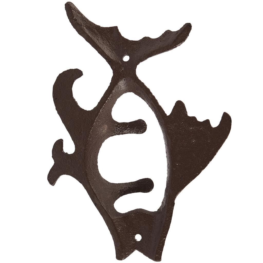 M-Modern-Fish With Two Hooks Ocean Series Cast Iron Wall Hook Wall Mount Towel Hanger Hook For Hat, Key, Coats