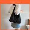Large Capacity Trendy 2024 New Korean Fashion Solid Color Casual Commute Tote Bag For Women
