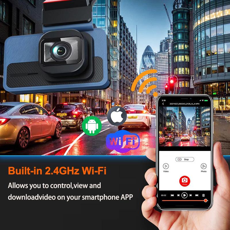 HD 4K Hidden Dashcam Car Camera front rear dual lensNight Vision Recording Auto DVR Loop Dash Recorder Vehicle Accessories