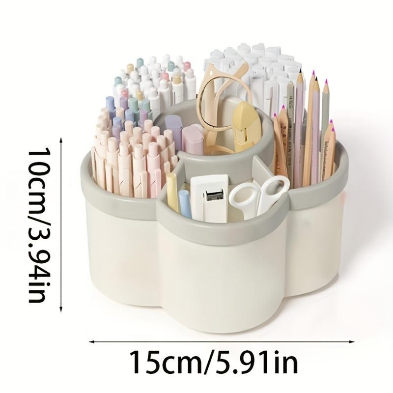 1-Piece rotating desktop organizing pen holder