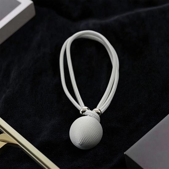 1 Pezzo Sganci tenda regolabile, Sgancio tenda in corda intrecciata con ciondolo a sfera, Supporto decorativo per tende per finestre di stanze, Tende