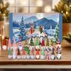 Weihnachts-Adventsspielzeug 24 Tage Countdown-Kalender Adventsfiguren Feiertags-Heimdekoration Puppe für Frauen Männer Kinder Kinder Erwachsene