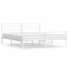 VidaXL Cadre de lit métal avec tête de lit-pied de lit blanc 193x203cm 352392