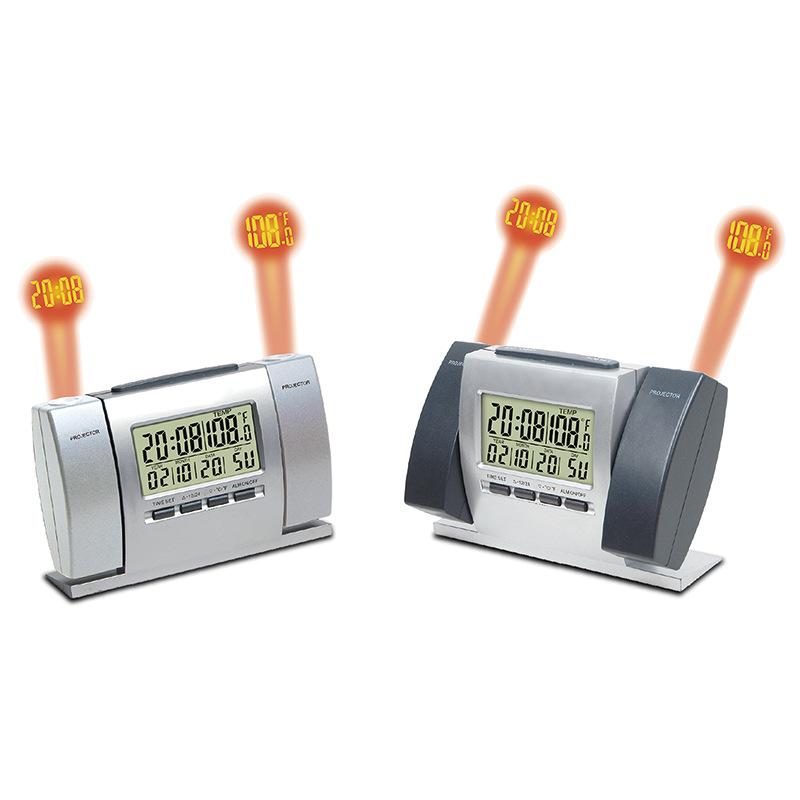 Gifts Multifunctional Fashion Electronic Clock Dual Projection Rotatable Projection Temperature Time Alarm Clock Student Desktop