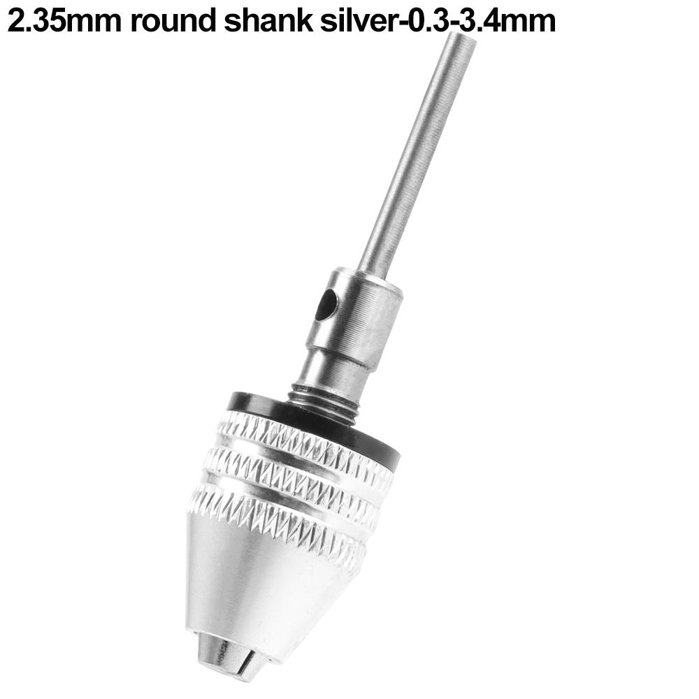 Shaft Adapter Converter Impact Drills Bits Keyless Drill Chuck Round Shank 1/4" Hex Shank 0.3mm-8mm