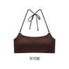 Women Halter Neck Backless Invisible Seamless Thin Strap Push Up Bra