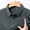 Short Sleeve T-Shirt Men'S Medium And High Elastic Business Casual Lapel Polo Shirt