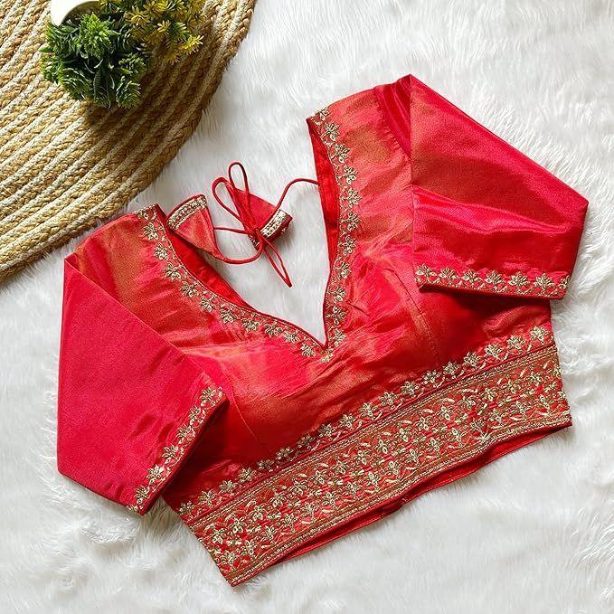 Blouse To Wear with Saree (size M(38), Blouse Size Can Be Increased To XL(42)RU).