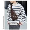 Large Capacity Men's Crossbody Bag  PU Leather Sling Pouch, Chest Bag,for Phone, Wallet & Keys, Outdoor & Daily Commute