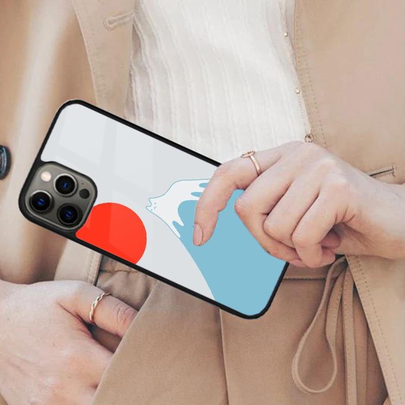 Abstract Cat Mount Fuji Japan Landscape Magnetic Phone Case For iPhone 17 Air 16 14 13 12 Pro Max 15 Plus Wireless MagSafe Cover